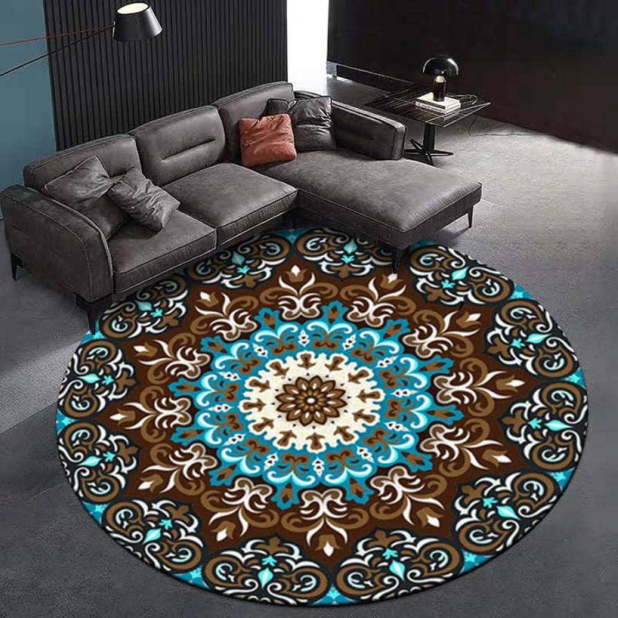 Handcrafted Colorful Round Jute Floor Mat | Eco Friendly - Image 4